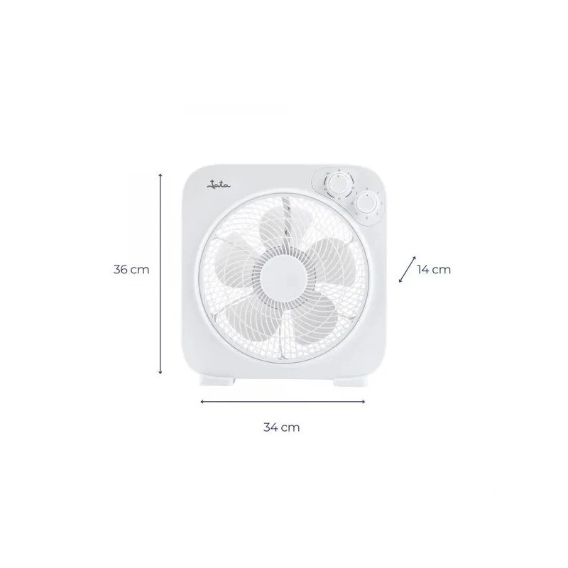 JATA JVVS3116 Grīdas ventilators, 45W, 40cm, 3 ātrumi, oscilējošs, balts