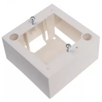 JAVEL Surface-Mounted Single Gang 2-Module M45 Box, 1M, 45x45, Balts