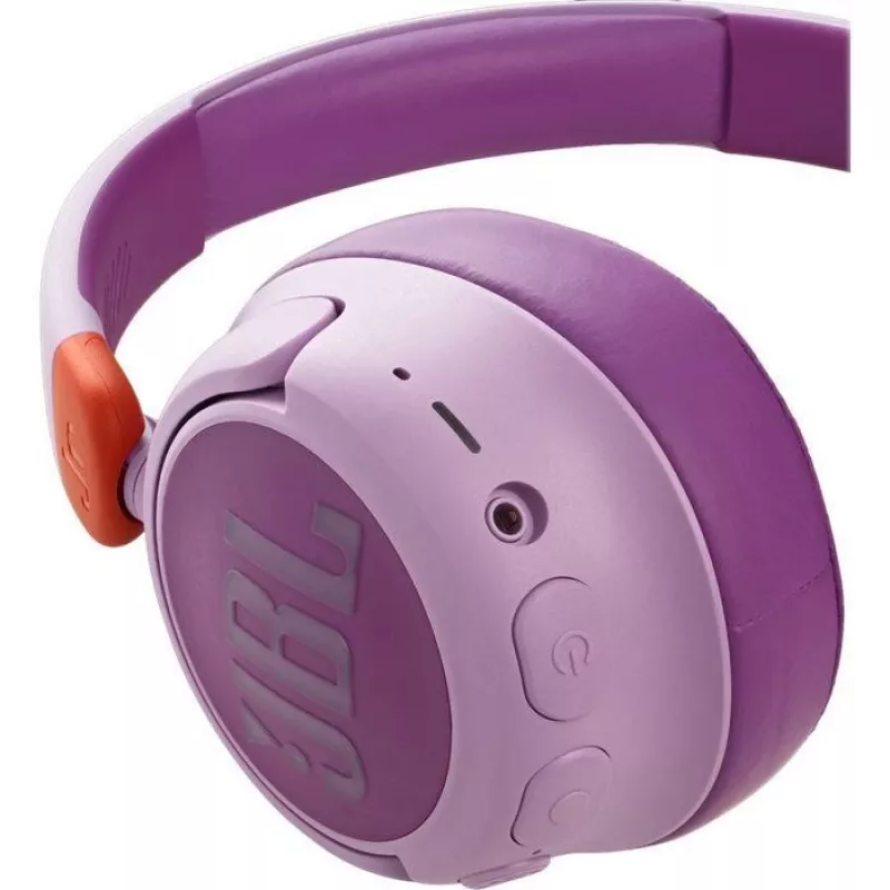 JBL Junior 460NC Pink - Bezvadu austiņas ar aktīvo trokšņu slāpēšanu, uz auss