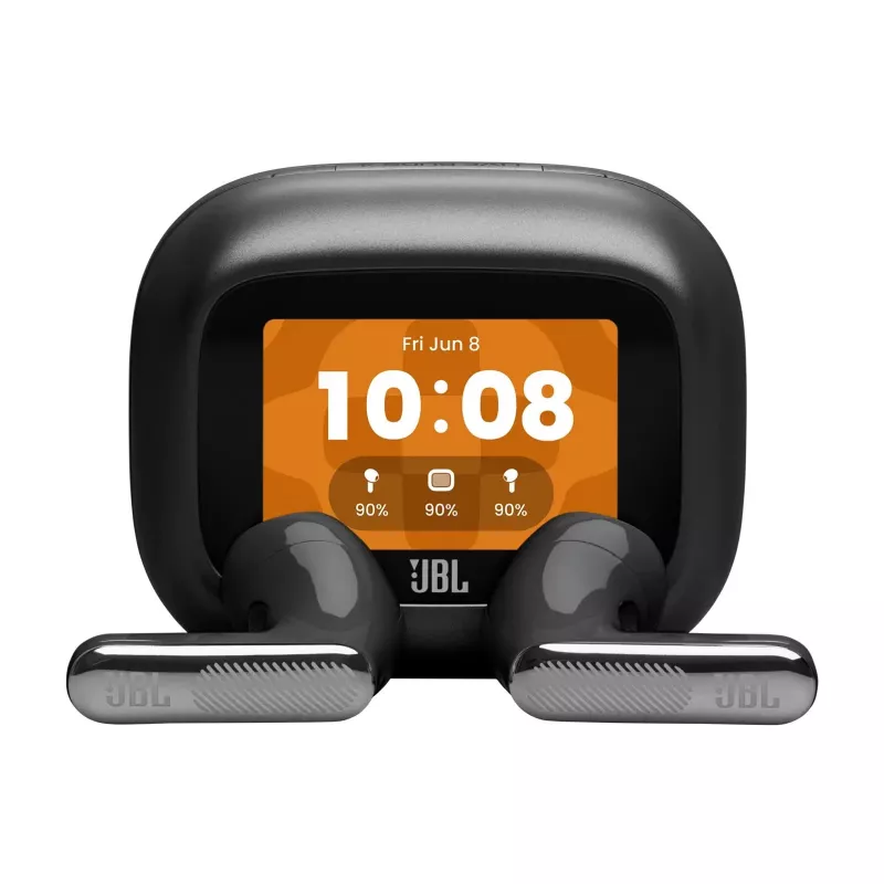 JBL LIVE Flex 4 True Wireless In-Ear Bluetooth austiņas ar adaptīvo trokšņu slāpēšanu, melnas