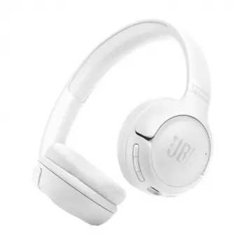 JBL Tune 530BT bezvadu auslīgas ar Pure Bass, Bluetooth 5.3, 57 stundu akumulatoru, salokāms dizains – baltas