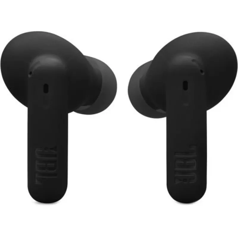 JBL Vibe Beam 2 True Wireless Bluetooth In-Ear austiņas ar dziļu basu, IP54 ūdensizturību, 32 stundu akumulatoru un diviem mikrofoniem - Melna
