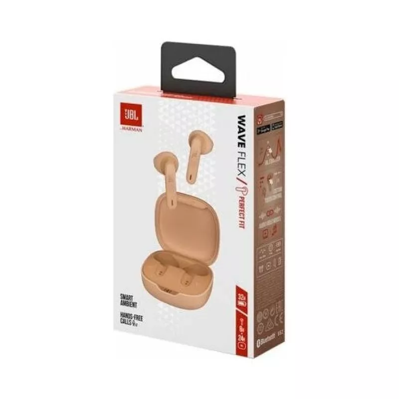 JBL Wave Flex TWS Bluetooth bezvadu ausī ievietojamie austiņas smilškrāsā EU