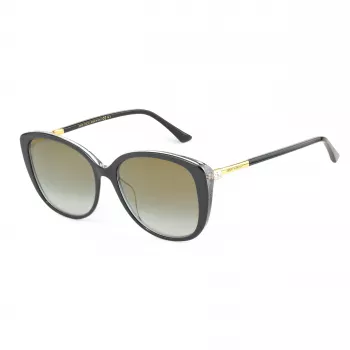 JIMMY CHOO ALY-F-S-AE2 Sieviešu kaķacs formas saulesbrilles, zelts, brūns gradients, 54/18/145 mm