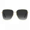 JIMMY CHOO HESTER-S-2M2 Sieviešu saulesbrilles - Melns rāmis, pelēki gradienta lēcas 59mm