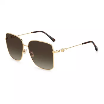 JIMMY CHOO HESTER S06JHA Sieviešu saulesbrilles - Melns acetāta rāmis, Pelēkas gradienta lēcas, 59mm