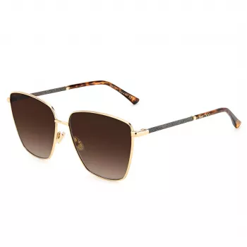 JIMMY CHOO LAVI-S-06JHA Sieviešu tauriņveida saulesbrilles tumši Havana brūns gradients 60mm