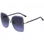 JIMMY CHOO LETI-S-LKSGB Sieviešu kaķacs formas saulesbrilles, melns zelts acetāta rāmis, pelēks gradienta lēcas 62/15/145 mm