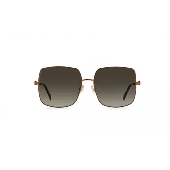 JIMMY CHOO LILI-S-J7D Sieviešu tauriņa/kaķa acs saulesbrilles, zelta metāla rāmis, brūnas gradienta lēcas, 58 mm
