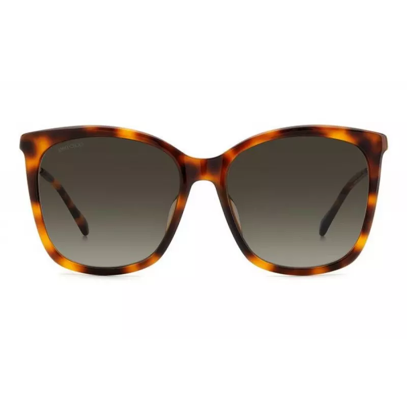 JIMMY CHOO NEREA Saulesbrilles NEREAGS05LHA Sievietēm Kaķacs Acetāts Melns Pelēks 55/20/144 mm