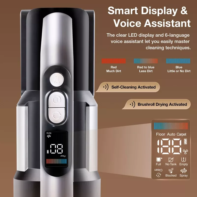 JIMMY PW11 Plus bezvadu slapjās un sausās tīrīšanas putekļsūcējs un mazgātājs, 400W, 21.6V, 40-75 min darbības laiks, melns/sudrabs