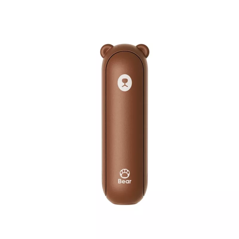 JISULIFE Handheld Fan 8 Brown - Pārnēsājams uzlādējams mini ventilators ar power bank funkciju