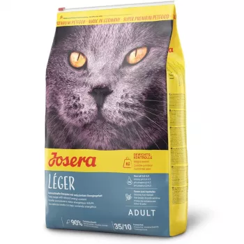 JOSERA Léger sausā barība kaķiem svara kontrolei, ar zemu kaloriju saturu, urīnceļu veselības atbalstam, ar mājputnu garšu, 400g