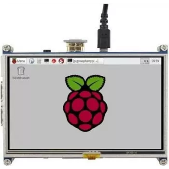 Joy-it RB-LCD5 5 collu Raspberry Pi skārienjūtīgais displeja modulis ar rezistīvo skārienu, 800x480, HDMI interfeiss