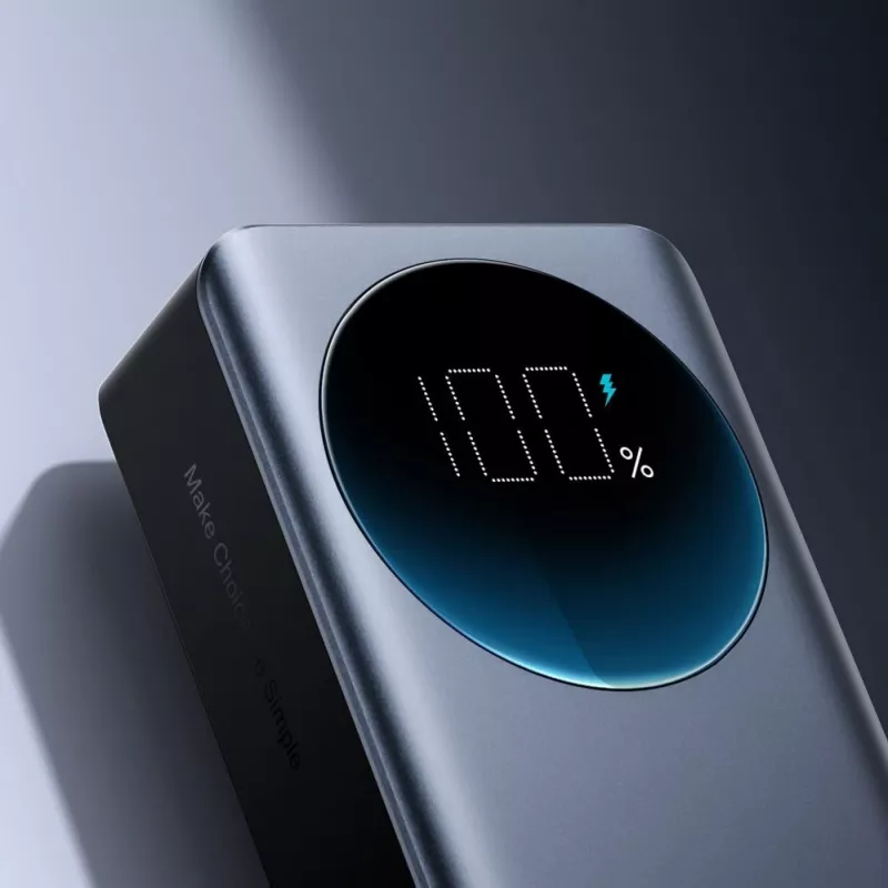 JOYROOM 30000mAh 65W Power Bank ar digitālo displeju (JR-PBF05) - Melns