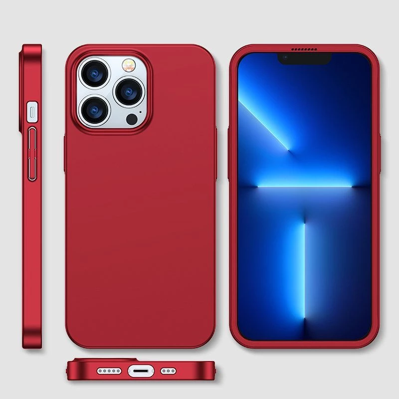 Joyroom 360 Full Case priekšējais un aizmugurējais vāciņš iPhone 13 Pro Max + rūdīta stikla ekrāna aizsargs Sarkans (JR-BP928 Red)