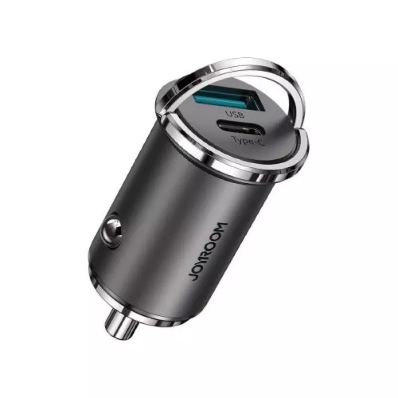 JOYROOM 45W USB Auto lādētājs ar USB-C un USB-A, Power Delivery, Quick Charge 3.0, AFC, SCP, Pelēks (C-A35)