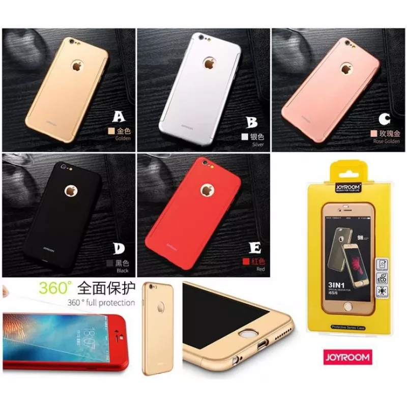 Joyroom Apple iPhone 7 plastmasas maciņš 360° JR-BP207 Roze Zelts