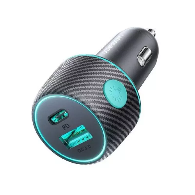 Joyroom Auto Lādētājs U+C, QC 3.0, PD, 60W, RGB, Melns (JR-CCN01)