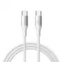 JOYROOM Flash Series USB-C uz USB-C kabelis A28, 60W, 480 Mbps, 2m, balts (S-A28-CCW2)