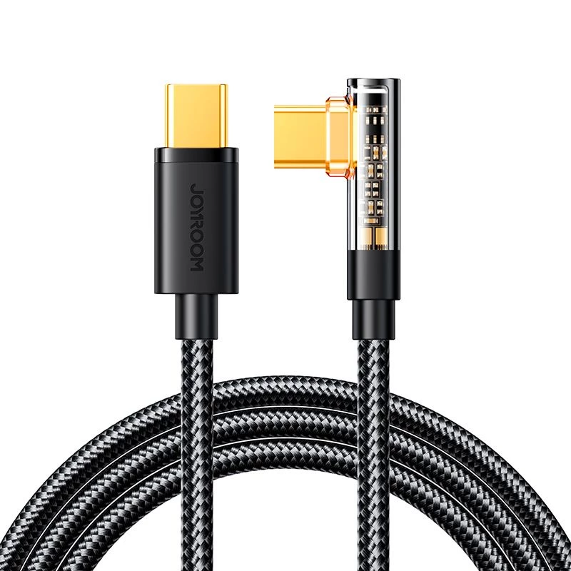 Joyroom Gaming Cable S-CC100A6 USB-C (Angled) / USB-C (Straight) 100W 1.2m - Black