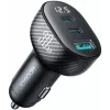 Joyroom JR-CCD04 Auto lādētājs 30W 2x USB-C USB-A ar digitālo displeju - Melns