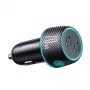 Joyroom JR-CCN02 Auto lādētājs 2x USB-C 70W ar LED fona apgaismojumu, melns
