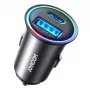 JOYROOM JR-CCN04 Mini Car Charger 60W USB-C PD 3.0 & USB-A QC 3.0, Black