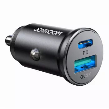 Joyroom JR-CCN05 Mini Car Charger 30W USB-A USB-C Black