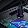 JOYROOM JR-CL10 Auto lādētājs 2x USB 24W LED fona apgaismojums Melns