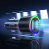 JOYROOM JR-CL10 Auto lādētājs 2x USB 24W LED fona apgaismojums Melns