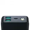 Joyroom JR-PBF02 Power Bank 20000mAh 30W PD QC Melns ar USB-A uz USB-C kabeli 0.25m