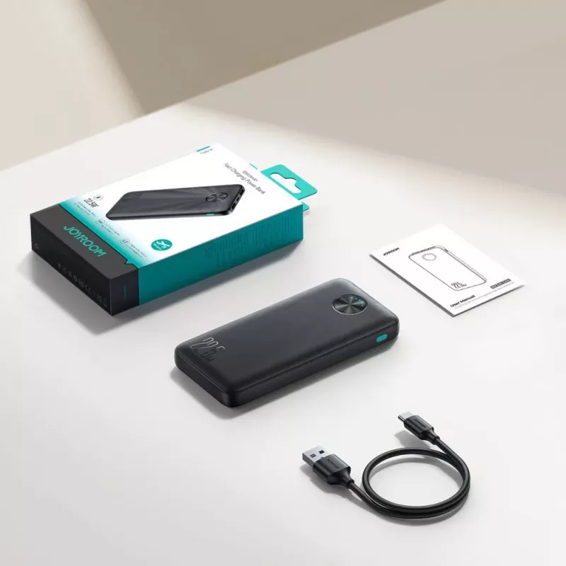 Joyroom JR-PBF15 Power Bank 10000mAh USB-C USB-A 22.5W Melns
