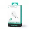 JOYROOM JR-TCF02 USB-C PD 20W sienas lādētājs ar USB-C kabeli - balts