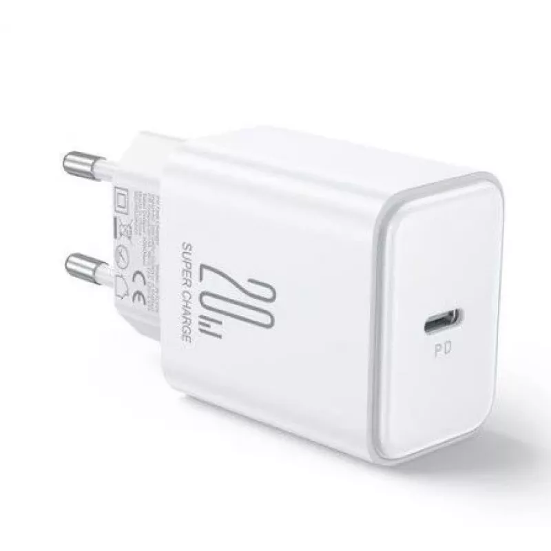 Joyroom JR-TCF06 USB-C 20W PD lādētājs balts
