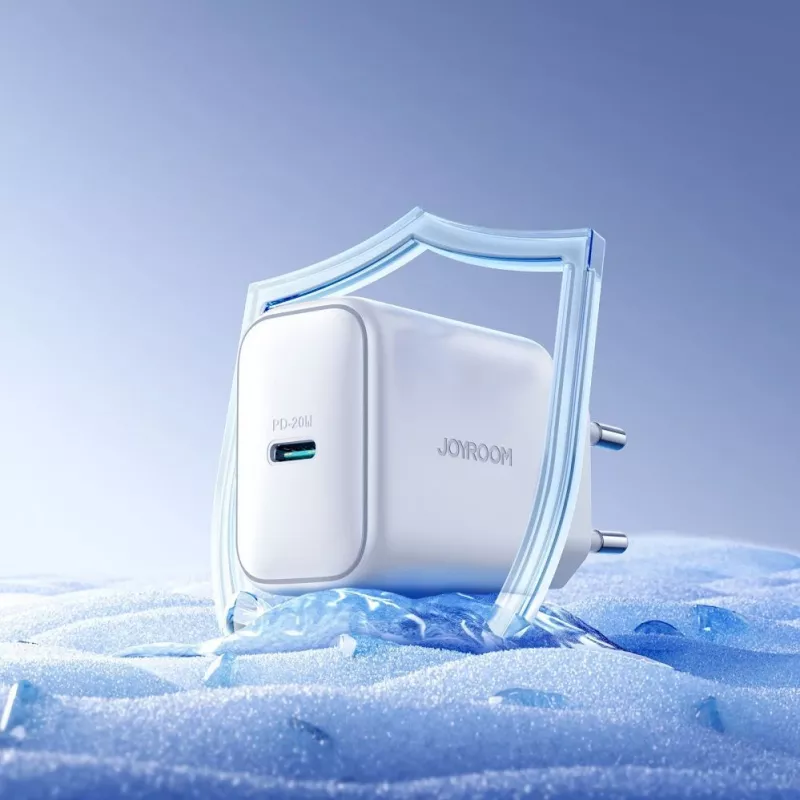 JOYROOM JR-TCF20 20W USB-C sienas lādētājs ar USB-C uz USB-C kabeli (1m)
