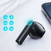 JOYROOM JR-TL11 True Wireless austiņas ar ENC, IPX4 ūdensizturību, Bluetooth 5.3, skārienvadību, melnas