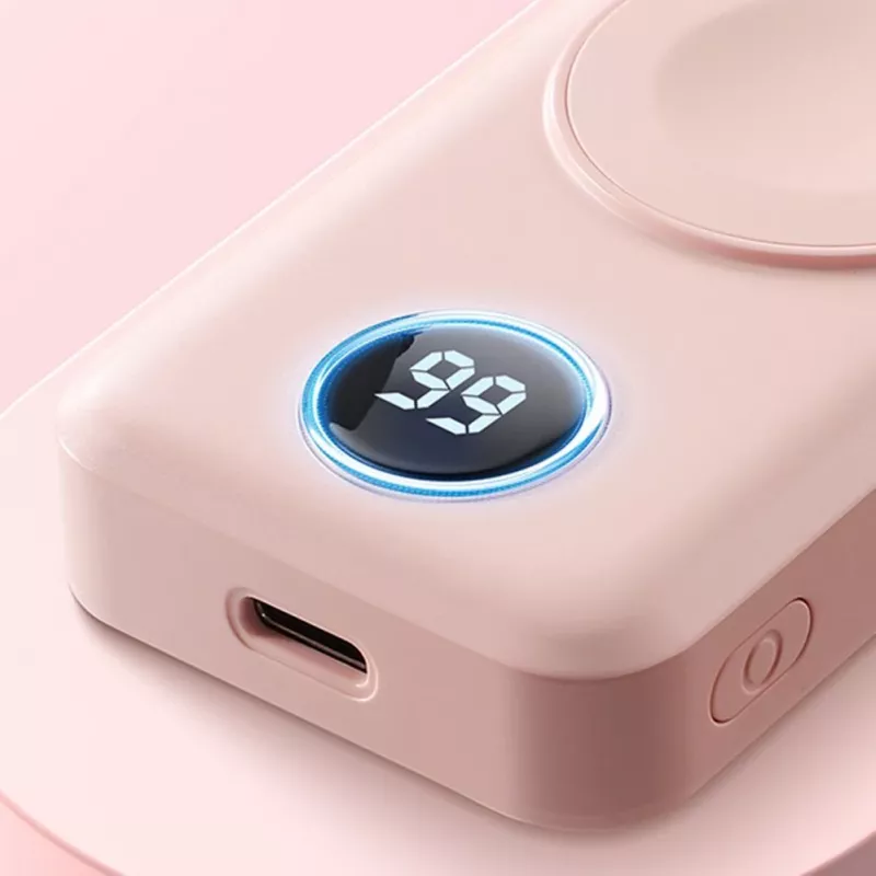 Joyroom JR-WQW01 Bezvadu barošanas bloks 2000mAh 3W Apple Watch, rozā
