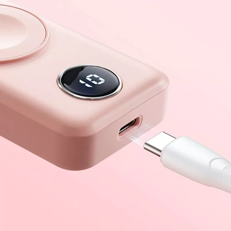 Joyroom JR-WQW01 Bezvadu barošanas bloks 2000mAh 3W Apple Watch, rozā