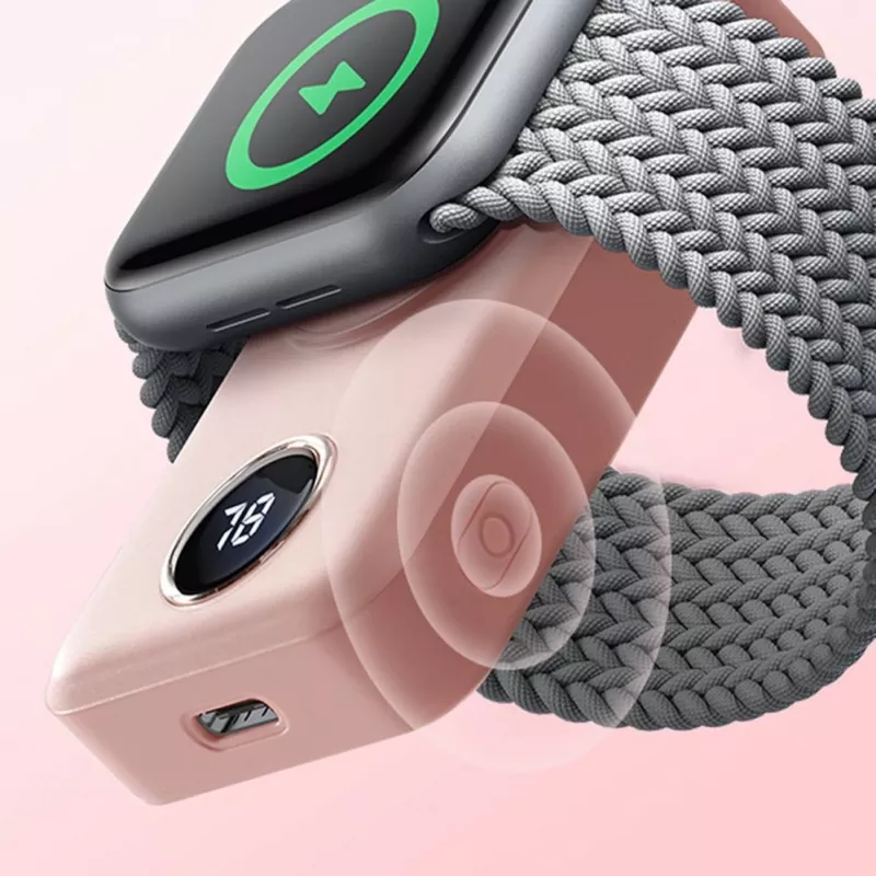 Joyroom JR-WQW01 Bezvadu barošanas bloks 2000mAh 3W Apple Watch, rozā