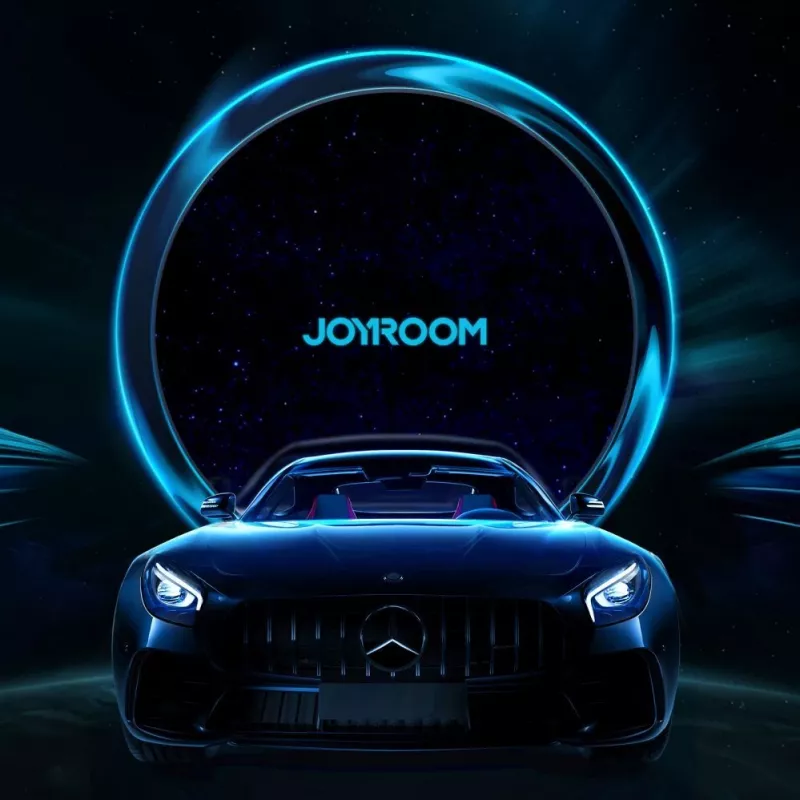JOYROOM JR-ZS291 Auto telefona turētājs ar 15W Qi bezvadu lādētāju, MagSafe saderīgs, ventilācijas stiprinājums, melns