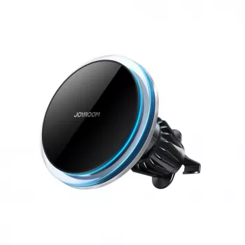 JOYROOM JR-ZS291 Auto telefona turētājs ar 15W Qi bezvadu lādētāju, MagSafe saderīgs, ventilācijas stiprinājums, melns