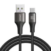 Joyroom Light-Speed Series USB-A to USB-C kabelis, 100W, 1,2m, melns (S-A25)