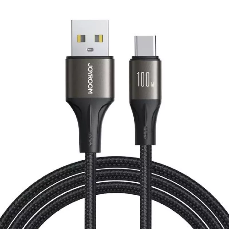 Joyroom Light-Speed Series USB-A to USB-C kabelis, 100W, 1,2m, melns (S-A25)