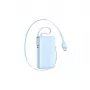 Joyroom Power Bank ar digitālo displeju, 10000 mAh, 35W PD, iebūvēts izvelkams 2x Type-C lanyard kabelis (0,7m), zils (JR-PR2L)