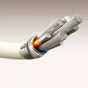 JOYROOM S-A53 USB-A uz USB-C kabelis ar fluorescējošu galu 1,2 m bēšs