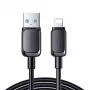 JOYROOM S-AL012A14 2.4A USB-A to Lightning kabelis 1.2m Melns