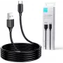 JOYROOM S-UC027A9 USB-A to USB-C kabelis 2m melns 3A ātra uzlāde un datu sinhronizācija