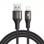 Joyroom SA25-AL3 USB-A uz Lightning kabelis 1,2m Melns 3A Uzlāde un Datu sinhronizācija
