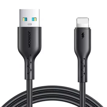 Joyroom SA26-AL3 USB-A uz Lightning Flash Charge kabelis, 3A, 1m, Melns
